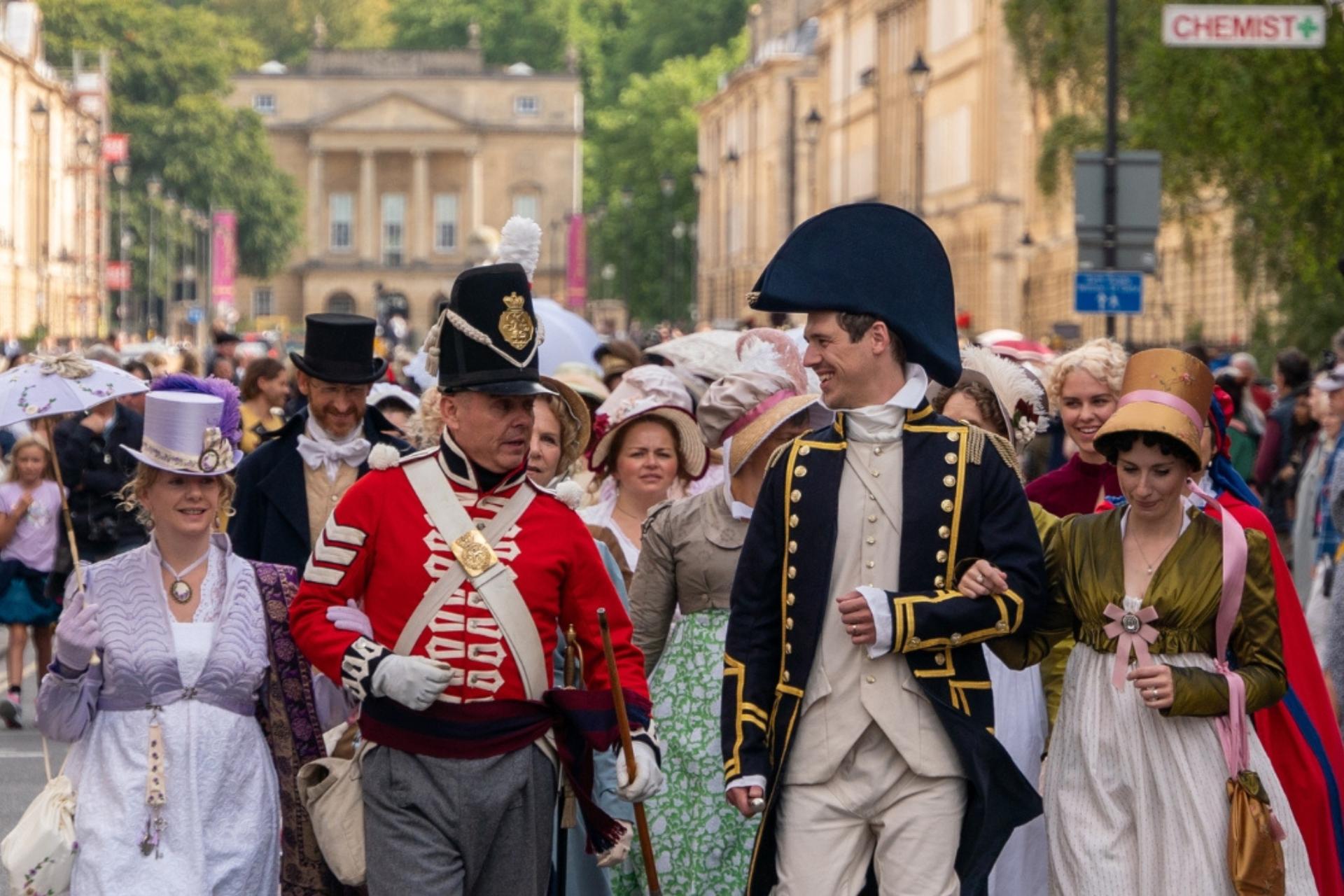 Arquitectura georgiana en Bath, ciudad donde vivió Jane Austen.